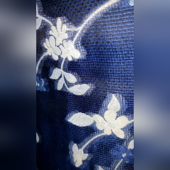 $4,800 OSCAR DE LA RENTA COUTURE STUNNING BLUE WHT FLORAL RUNWAY DRESS US XS 0 - Picture 9 of 14